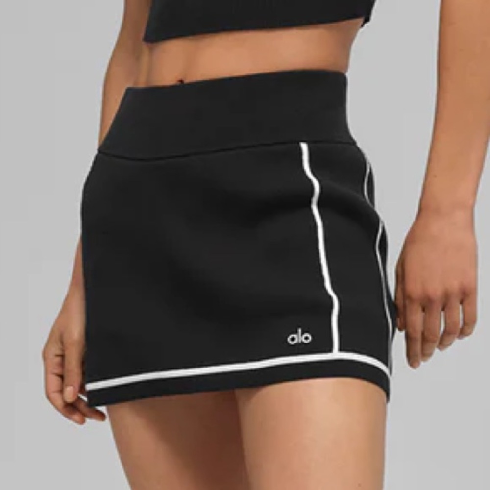 Alo Yoga Ribbed Sweater Knit Highline Mini Skirt S